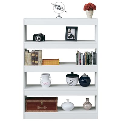 vidaXL Bibliotecă/Separator cameră, alb, 100x30x135 cm
