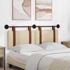 vidaXL Cap de pat suspendat Pe perete Crem 130 x 55 x 5 cm PU antic