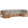 vidaXL Set de canapele de exterior 7 buc. Gri natural și deschis