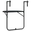 vidaXL Masă balcon suspendată negru 60x64x83,5 cm plastic aspect ratan