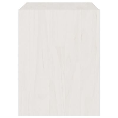 vidaXL Noptieră, alb, 40x30,5x40 cm, lemn masiv de pin