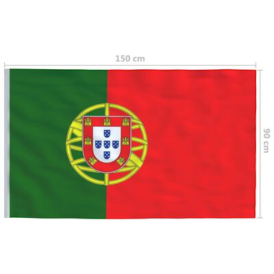 vidaXL Steag Portugalia și stâlp din aluminiu, 4 m