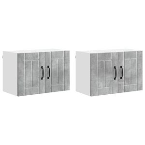 vidaXL Dulapuri de perete pentru bucătărie Lucca 2 pcs Gri Beton
