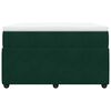vidaXL Pat box spring cu saltea, verde &icirc;nchis, 120x190 cm, catifea
