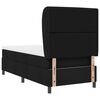 vidaXL Pat cu arcuri cu saltea cu headboard Negru 90 x 190 cm țesătură