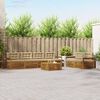 vidaXL Set de canapele de exterior cu pernă 7 pcs Natural și Bej