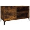 vidaXL Dulap pentru discuri stejar afumat 84,5x38x48 cm lemn prelucrat