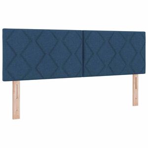 vidaXL Tăblie cap cu headboard albastru 160 cm Piele artificială