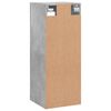 vidaXL Dulap montat pe perete, gri beton, 34,5x34x90 cm