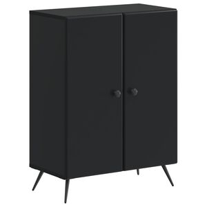 vidaXL Dulap de Depozitare pentru Baie BREDA Negru 59,5 x 31 x 80 cm