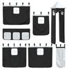 vidaXL Pat etajat de copii cu turn alb/negru 80x200 cm lemn masiv pin