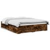 vidaXL Cadru pat cu sertare stejar fumuriu 140x200 cm lemn prelucrat
