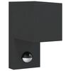 vidaXL Lampă exterioară de perete cu LED/senzor, negru aluminiu turnat