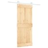vidaXL Ușă glisantă Natural și Alb 85 x 210 cm Lemn de Pin Solid