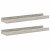 vidaXL Rafturi de perete, 2 buc., gri beton, 40x9x3 cm