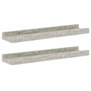 vidaXL Rafturi de perete, 2 buc., gri beton, 40x9x3 cm