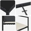 vidaXL Set de masă pentru grădină 9 pcs Negru