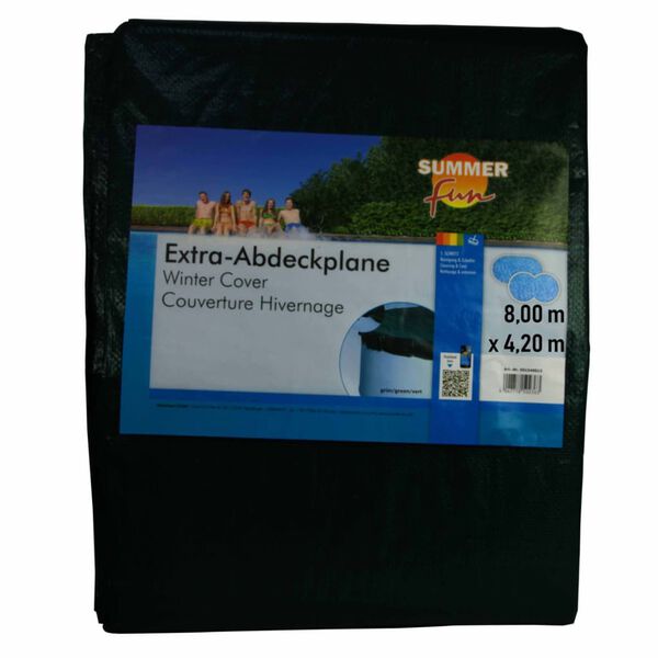 Summer Fun Prelată de piscină pentru iarnă, verde, 800 cm, PVC, oval