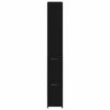 vidaXL Dulap de Baie Stejar Negru 25 x 25 x 170 cm Lemn compozit