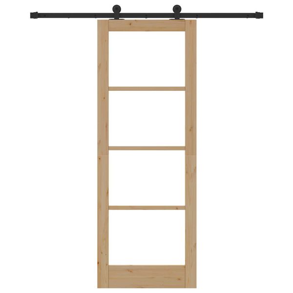 vidaXL Ușă glisantă ORKDAL Natural și Negru 78 x 211 cm