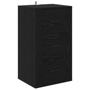 vidaXL Bufet cu sertar Stejar Negru 40 x 33 x 70 cm Lemn compozit