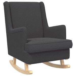 vidaXL Scaun balansoar Gri &icirc;nchis 62 x 80 x 85 cm Boucl&eacute;