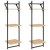 vidaXL Rafturi perete 3 niveluri/bare 2 buc stejar sonoma 30x25x100cm