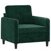 vidaXL Fotoliu canapea, verde &icirc;nchis, 60 cm, catifea