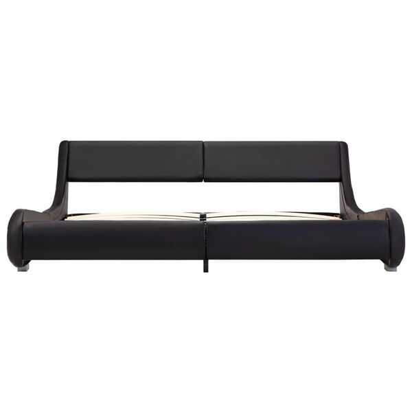 vidaXL Cadru de pat, negru, 180 x 200 cm, piele artificială