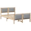 vidaXL Cadru de pat cu headboard Gri deschis 120 x 200 cm țesătură