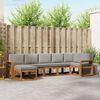 vidaXL Set de canapele de exterior 7 pcs Gri natural și deschis