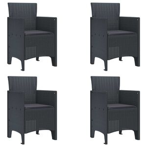 vidaXL Scaun pentru Grădină 4 pcs Antracit Dimensiune: 53 x 49 x 85 cm