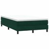vidaXL Pat box spring cu saltea, verde &icirc;nchis, 120x220 cm, catifea
