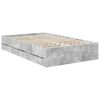 vidaXL Cadru de pat Gri din beton 120 x 190 cm Lemn Ingineresc