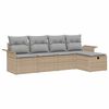 vidaXL Set de canapele pentru grădină 5 buc. Beige și gri deschis