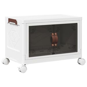 vidaXL Cutie de depozitare stivuită cu roți 28 L 48,5x29,5x33 cm