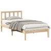 vidaXL Cadru de pat cu headboard Maro 90 x 190 cm Lemn de pin masiv