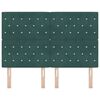 vidaXL Tăblie cap cu headboard Verde închis 144 cm Piele artificială