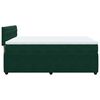 vidaXL Pat box spring cu saltea, verde &icirc;nchis, 160x200 cm, catifea