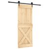 vidaXL Ușă glisantă 80 x 210 cm Lemn de Pin Solid (Nefinisat)