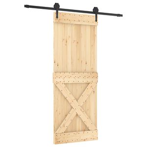 vidaXL Ușă glisantă 80 x 210 cm Lemn de Pin Solid (Nefinisat)