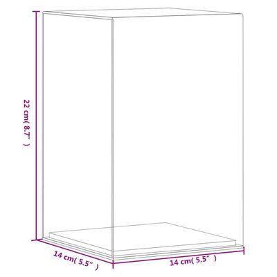 vidaXL Cutie de prezentare, transparent, 14x14x22 cm, acril