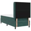 vidaXL Pat cu arcuri cu headboard Verde &icirc;nchis 90 x 200 cm Catifea