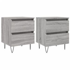 vidaXL Noptiere, 2 buc., gri sonoma, 40x35x50 cm, lemn compozit