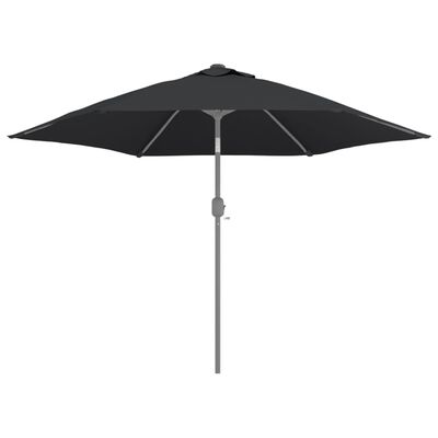 vidaXL Pânză de schimb umbrelă de soare de exterior, negru, 300 cm