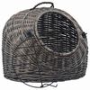 vidaXL Coș transport pentru pisici, gri, 60x45x45 cm, răchită naturală
