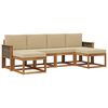 vidaXL Set de canapele de exterior 6 buc. Natural și Bej Poliester