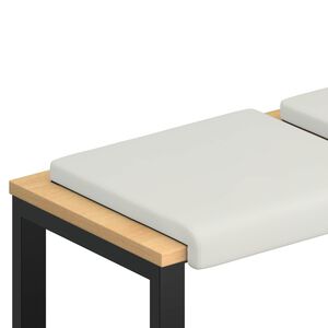 vidaXL Perna pentru bancă 4 buc. Piele artificială Alb Ad&acirc;ncime 35 cm
