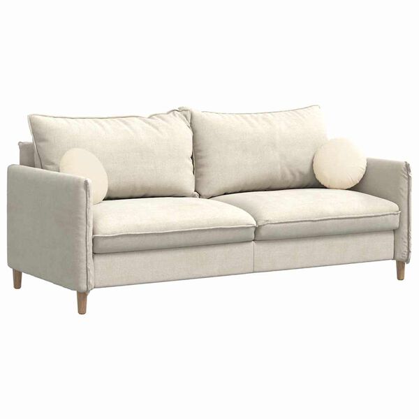 vidaXL Perne de Șezut 2 pcs Crem &Oslash; 30 cm Țesătură din corduroy