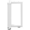 vidaXL Picioare pentru măsuță de cafea în formă de T, 2 buc., alb, 28x25x(42-43) cm, oțel